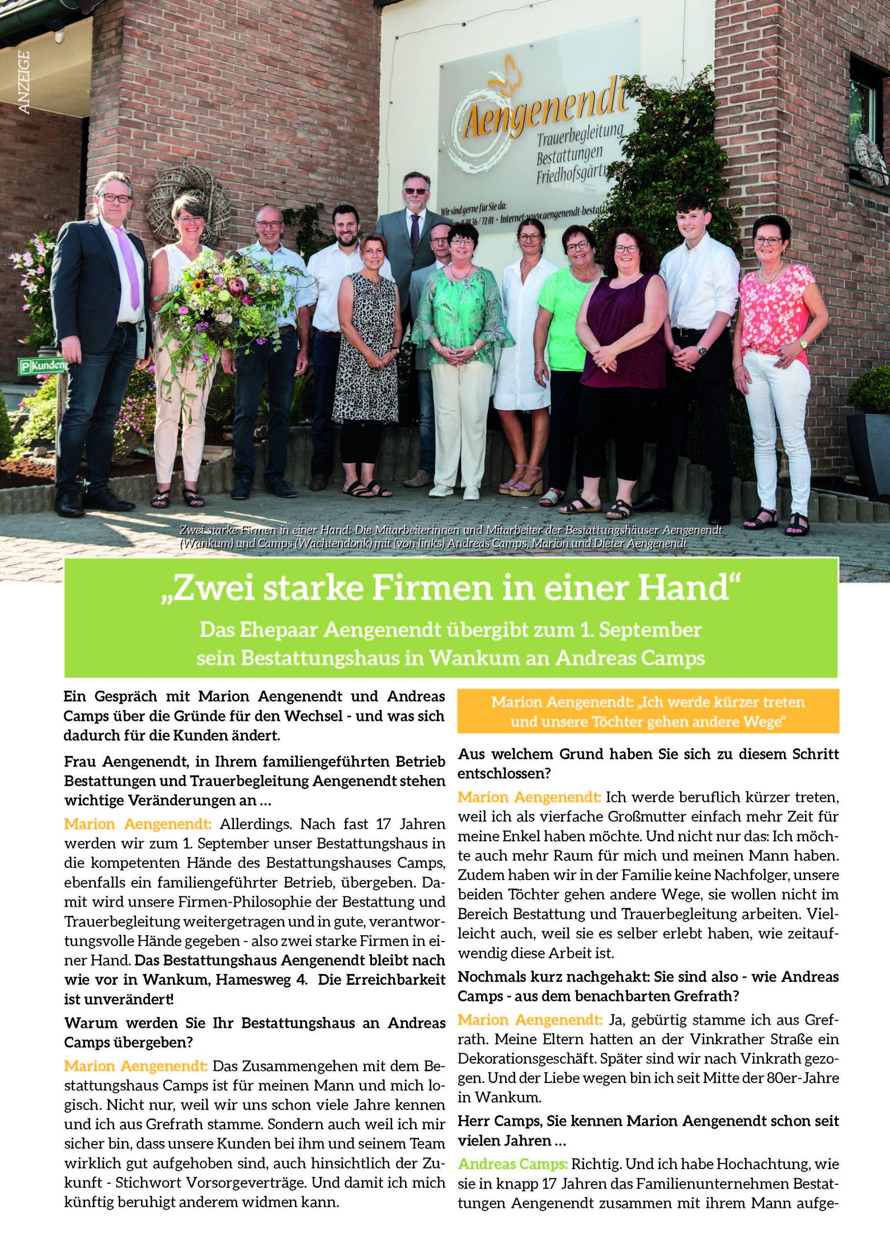 Zwei starke Firmen in einer Hand